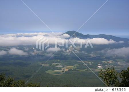 羊蹄山から見るニセコアンヌプリ 羊蹄山から見るニセコアンヌプリ 673546