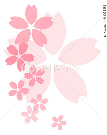 桜背景のイラスト素材 6193