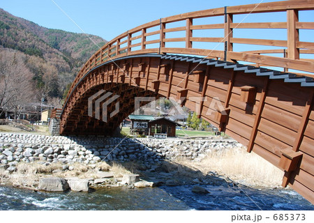 中山道　奈良井宿の木曽の大橋 685373