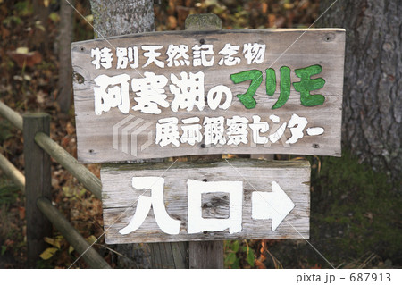 マリモ展示観察センター看板 マリモ展示観察センター看板 687913