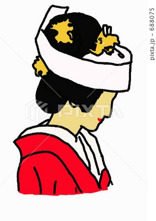着物の女性 イラスト 着物の女性 イラスト 688075