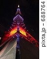 ライトアップされた東京タワー 688764