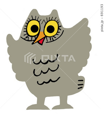 フクロウ 灰土色 フクロウ 灰土色 691193