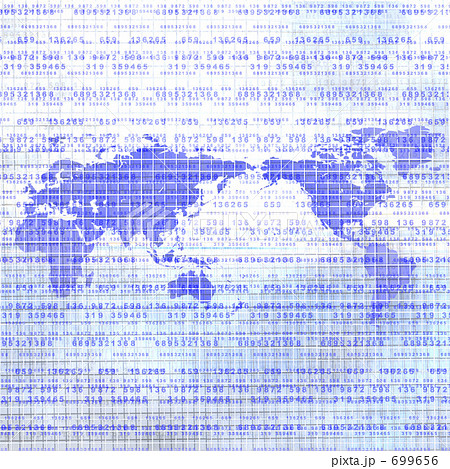 数字と世界地図 699656