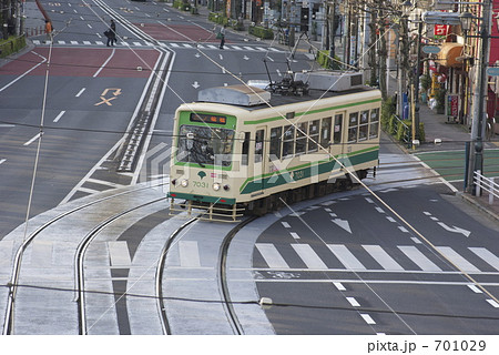 飛鳥山付近の都電荒川線 701029