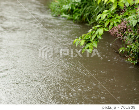雨降る川の流れ 701809