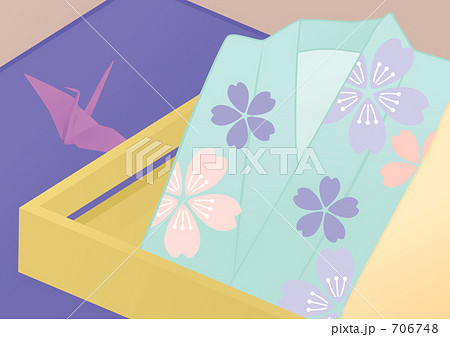 桜模様の浴衣 706748