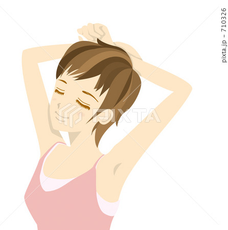 伸びをする女性B 伸びをする女性B 710326