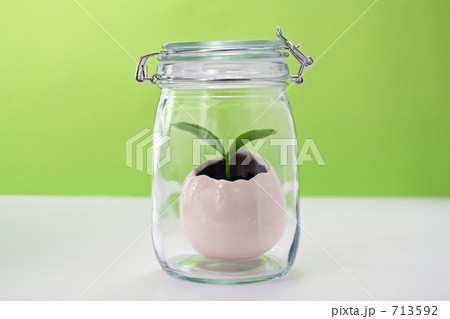 密閉ガラス容器とフタバ 713592