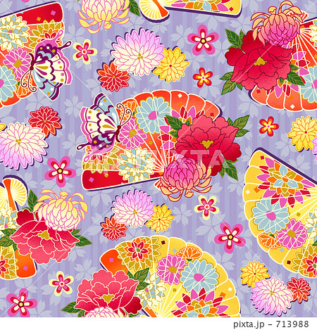 Flower Fan Pattern Stock Illustration 7139