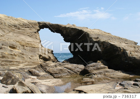 馬の背洞門 736317