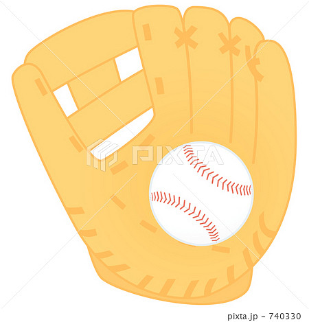 野球ボールとグローブのイラスト素材 740330 Pixta