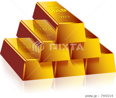 金塊 山積み 744314