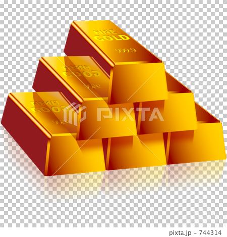 金塊 山積み 744314