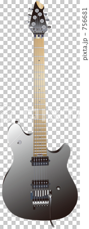 Electric guitar black 756681