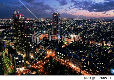 都庁北展望室からの眺め 760914