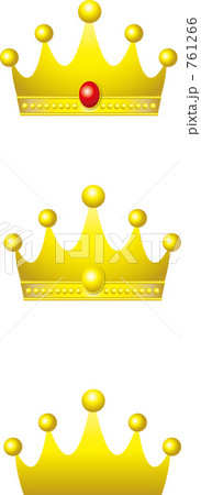 王冠イラスト 3種類のイラスト素材