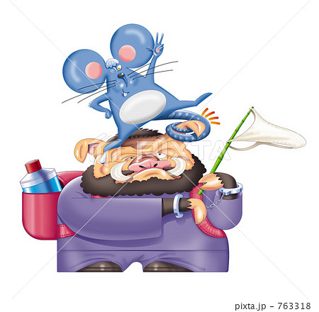 ネズミとイノシシのキャラクターのイラスト素材 763318 Pixta