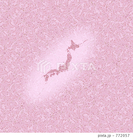 サクラ列島 ニッポン　─ 桜の海に囲まれて　（7000ピクセル角は300dpiで約59cm角まで使用可） 772057