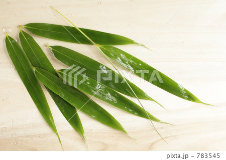 並べた笹の葉 783545