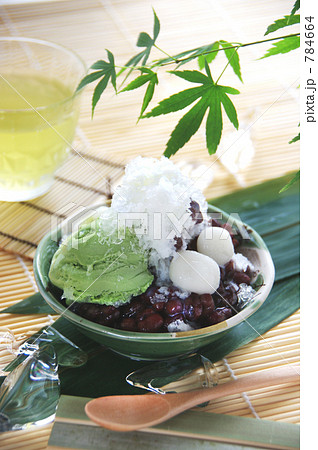 抹茶アイスと白玉のせ氷あずき 抹茶アイスと白玉のせ氷あずき 784664