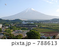 富士山と田園風景 788613