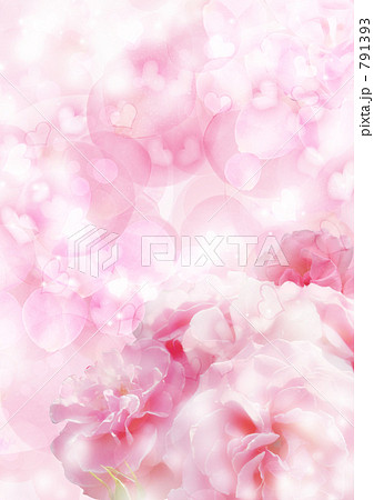 ピンク花背景のイラスト素材