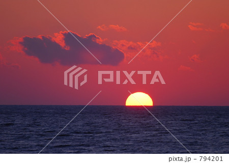 海岸の夕日 794201