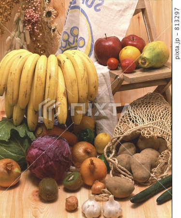 野菜果物集合イメージ 野菜果物集合イメージ 813297