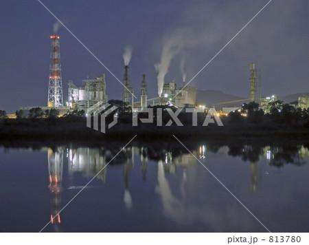 日本製紙 岩沼工場 Hdr処理の写真素材