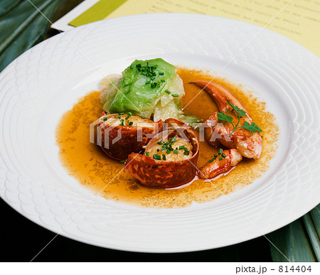 フランス料理 オマール海老のグリエの写真素材