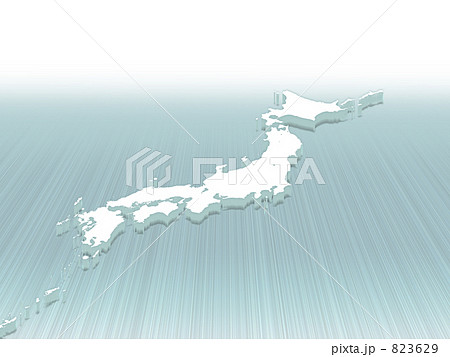 立体的な日本地図のイラスト素材 3629