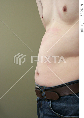 メタボ腹 横向きの写真素材 0619