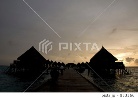 モルディブの水上コテージ モルディブの水上コテージ 833366