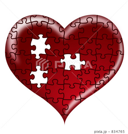 ミッシングハートパズルのイラスト素材 4765