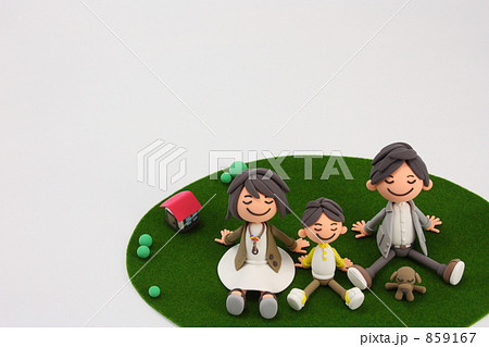 丸い芝生 仲良し家族 丸い芝生 仲良し家族 859167