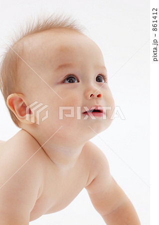 ハーフの赤ちゃんの写真素材