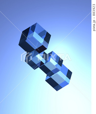 ガラスのような透明感のある3DCG 883923