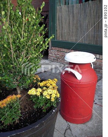 花のある玄関先 890102