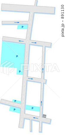 大阪日本橋オタロード白地図 891130