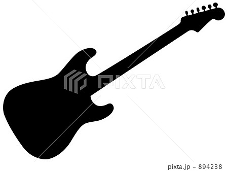 ギター シルエットのイラスト素材 4238