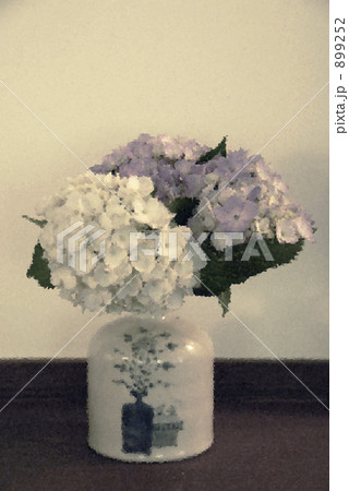 花瓶 紫陽花 切り花の写真素材 9252