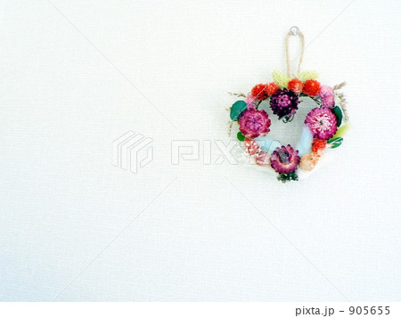 ハートのドライフラワーリース ハートのドライフラワーリース 905655