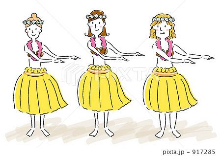 フラダンスをする女性 917285