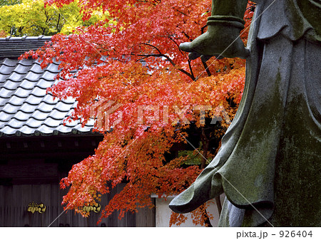 仁王様と紅葉 926404