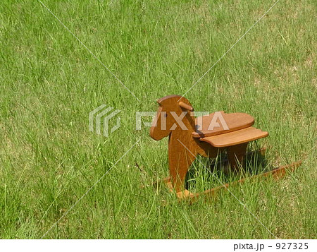 木のおもちゃ 木馬 ペガサスの写真素材