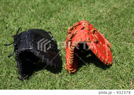 ファーストミット黒とオレンジ 932378