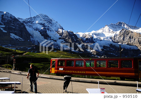 クライネシャイデック駅とユングフラウ鉄道 950510