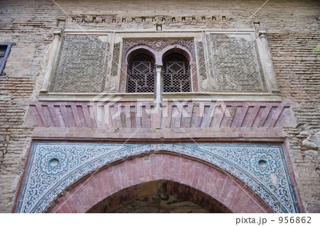 アルハンブラ宮殿 スペイン世界遺産 アラベスク文様の写真素材