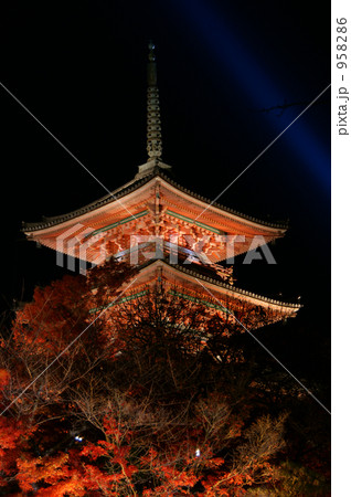 京都　清水寺　五重塔 958286